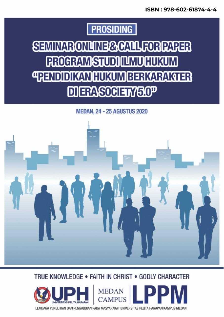 					View 2020: Prosiding Seminar Nasional & Call For Paper "Pendidikan Hukum Berkarakter di Era Society 5.0"
				